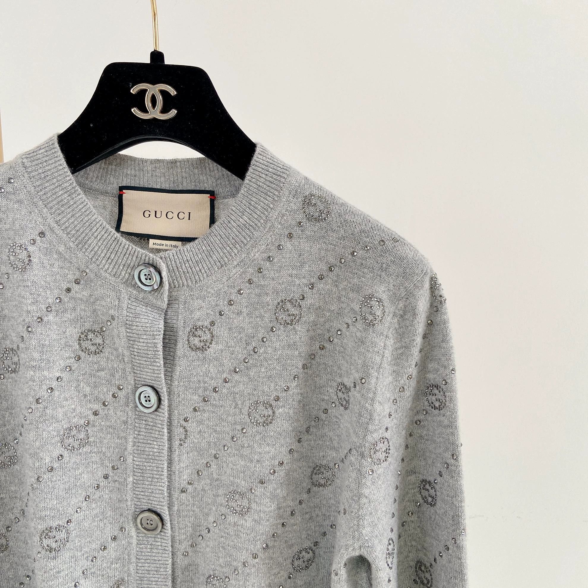 Gucci Gucci Pave Logo Cardigan S Size S / US 4 / IT 40 - 3 Thumbnail