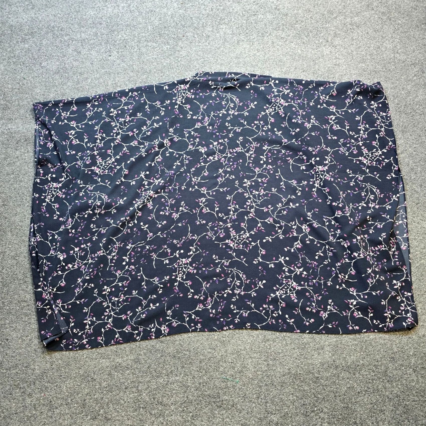 J. Jill J Jill Cardigan Womens One Size Black Floral Kimono Poncho Open Casual Career Shirt Size ONE SIZE - 6 Thumbnail