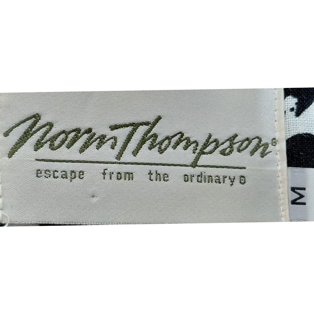 Jim Thompson Norm Thompson Jacket Black White Paisley Long Sleeve 100% Linen Size M Women Size M / US 6-8 / IT 42-44 - 4 Thumbnail