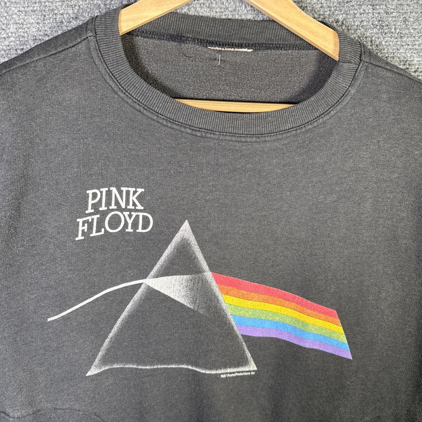 Pink Floyd Vintage Pink Floyd Sweatshirt Large Black 80s 1987 Dark Side Size US L / EU 52-54 / 3 - 3 Thumbnail