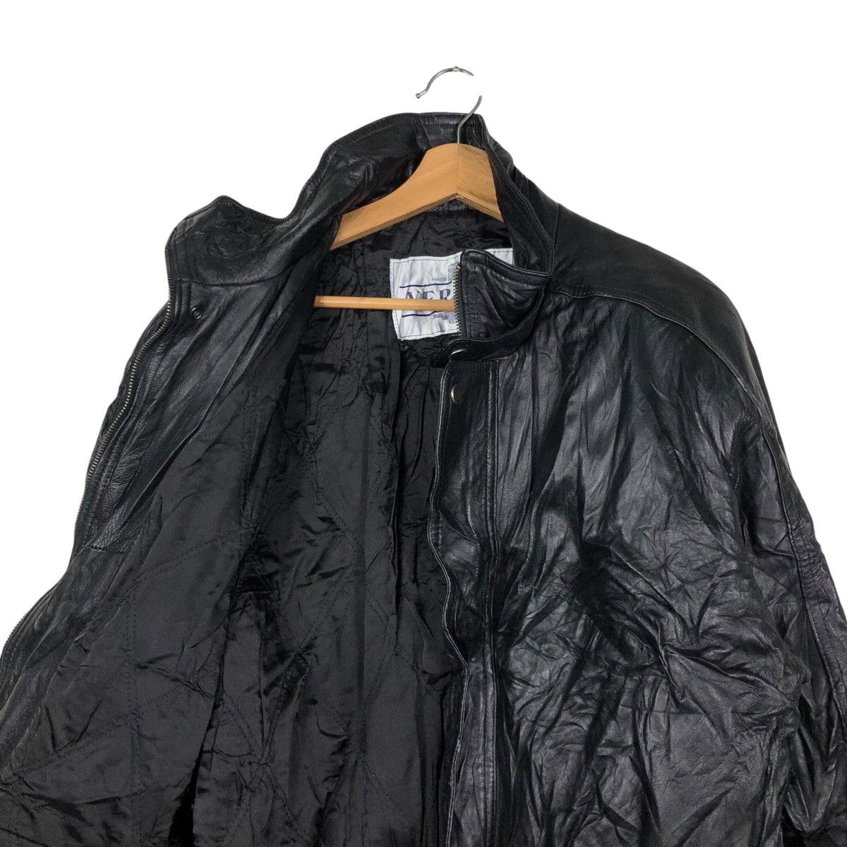 Japanese Brand 📌Vintage Biker Genuine Leather Jacket Vernon Issey Miyake Size US L / EU 52-54 / 3 - 13 Thumbnail