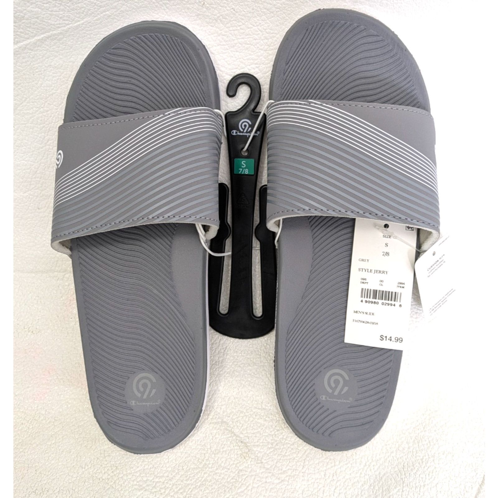 Champion 1 Pair Champion Men's Slide Gray Small 7/8 Foam Slippers Size US 7 / EU 40 - 2 Thumbnail