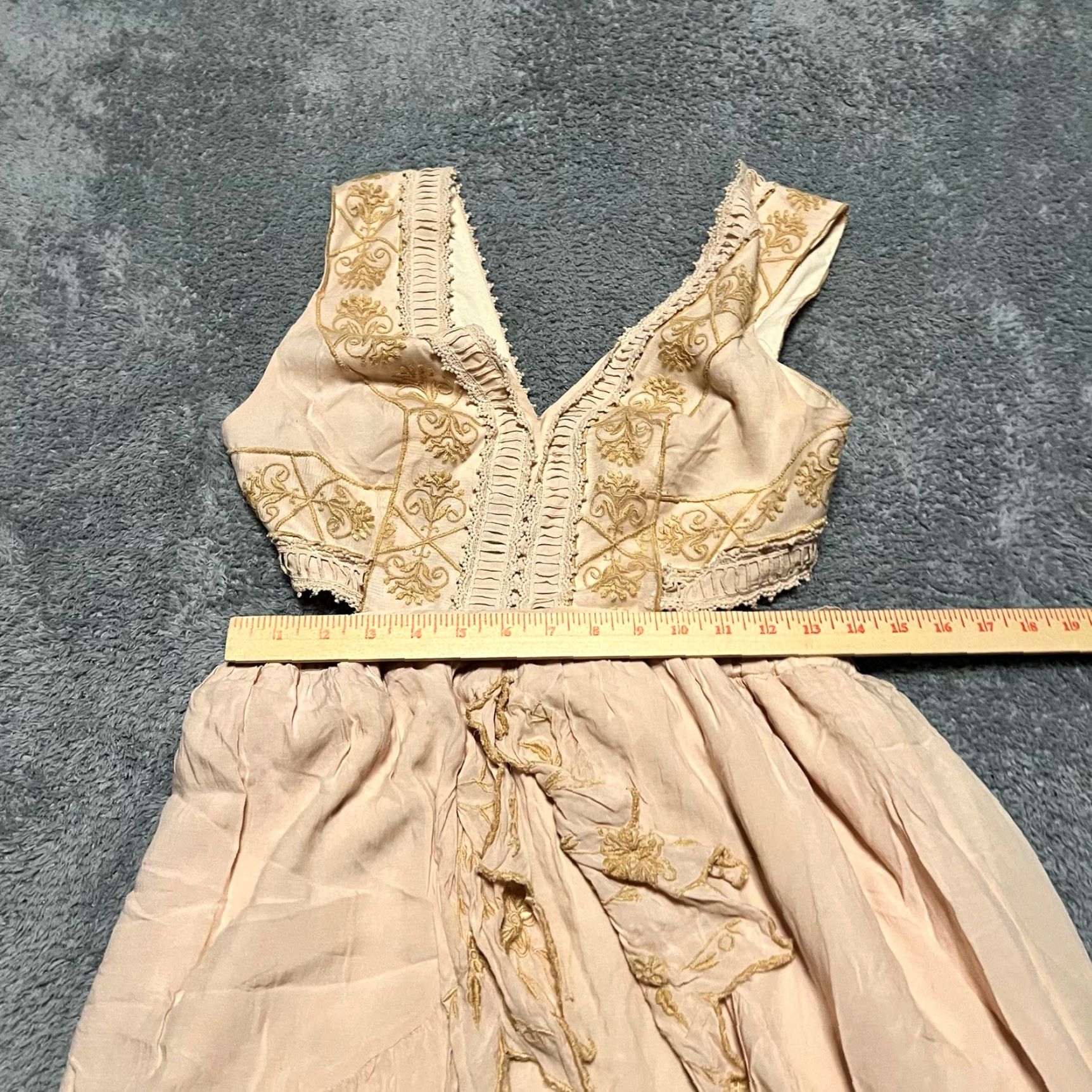 Free People Free People Dress Mini Womens 6 Honeysuckle Cutout Boho Beige Cream Tan Dress Women 6 Small Short Edt Regular Size M / US 6-8 / IT 42-44 - 7 Thumbnail