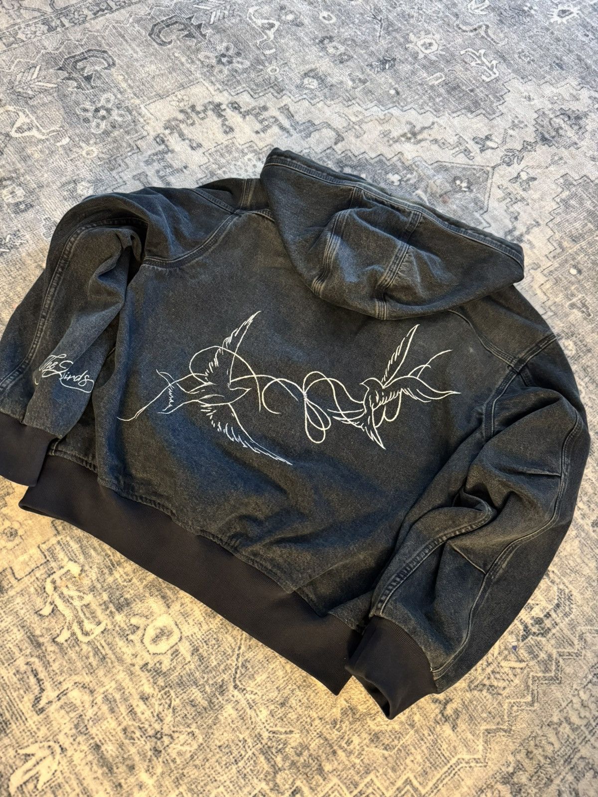 Other Custom “The Birds” Denim Work Jacket Size US M / EU 48-50 / 2 - 3 Thumbnail