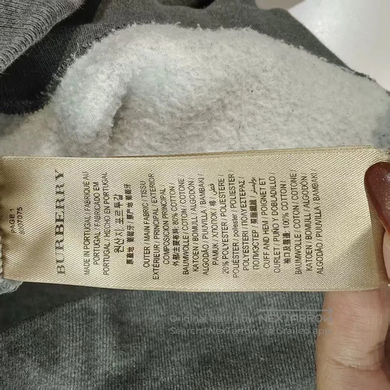 Burberry burberry hoodie lightly worn, authentic, size xs. Size US M / EU 48-50 / 2 - 6 Thumbnail