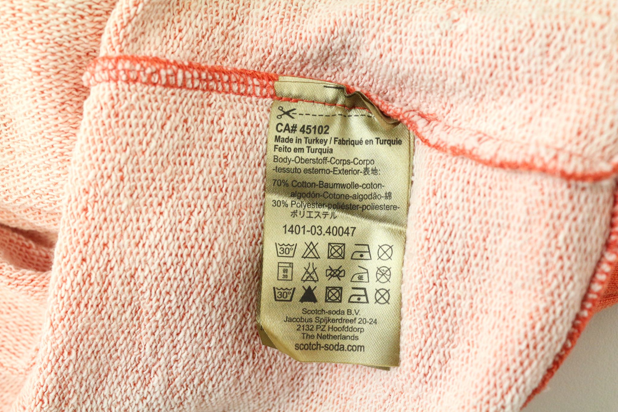 Scotch & Soda AMS COUTURE 2XL Orange Cotton Blend Sweatshirt 75343 Size US XXL / EU 58 / 5 - 7 Thumbnail