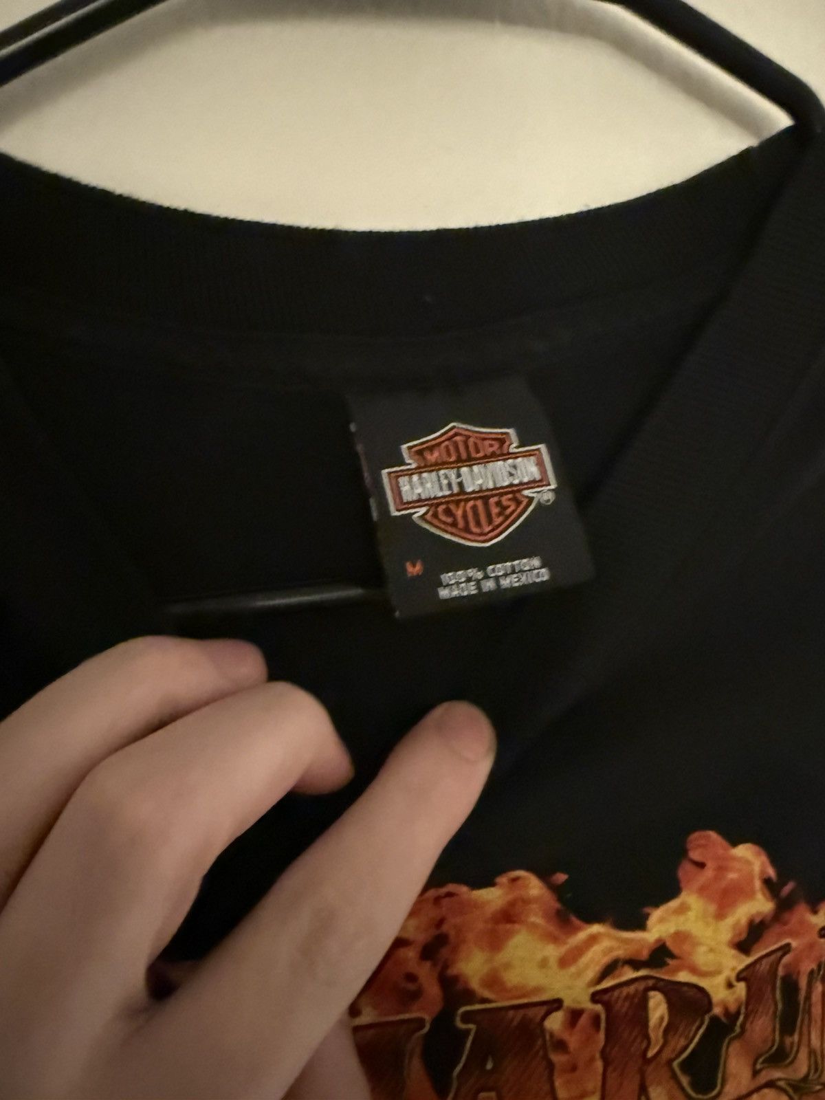 Harley Davidson Vintage Harley Davidson Flame Long Sleeve 4GSELLER Size US M / EU 48-50 / 2 - 6 Thumbnail