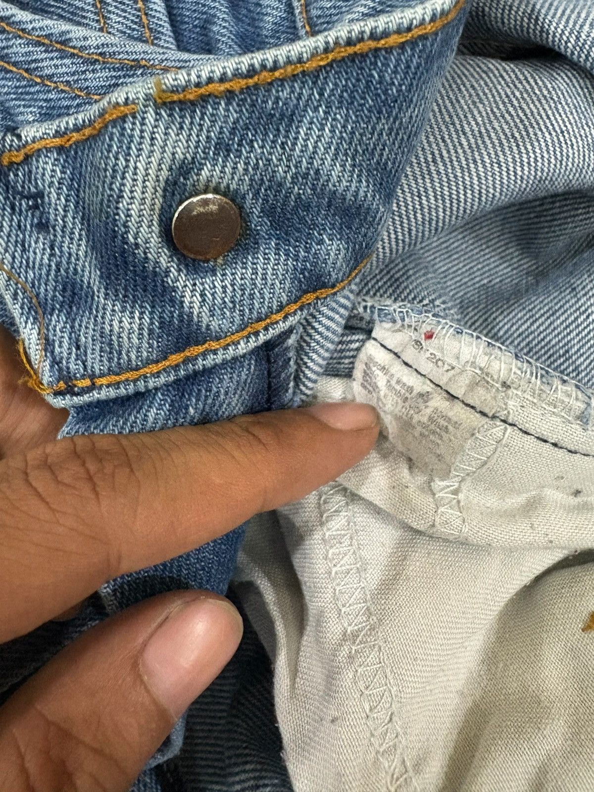 Levi's Vintage 70s Levis 718 Student Orange Tab Shorts Jeans Size US 26 / EU 42 - 7 Thumbnail