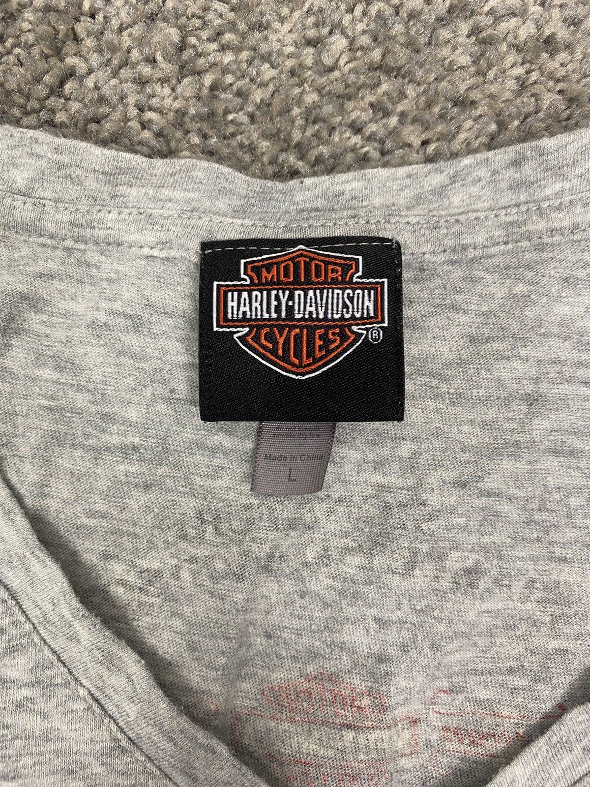 Harley Davidson × Vintage Y2k gray womens harley davidson tshirt Size L / US 10 / IT 46 - 4 Thumbnail