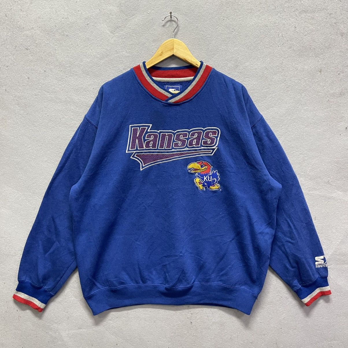 Vintage Starter Kansas Jayhawks NCAA Crewneck Sweatshirt