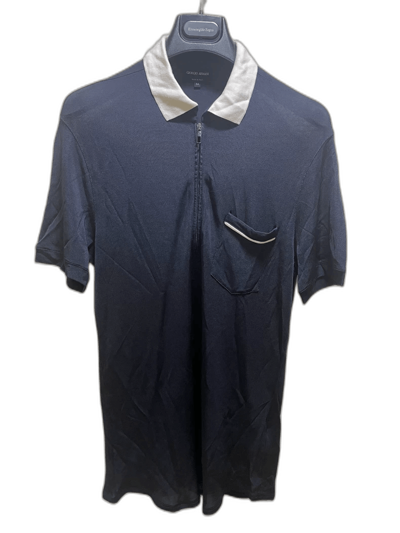 Emporio Armani Giorgio Armani Zip Polo Shirt Size US L / EU 52-54 / 3 - 1 Thumbnail