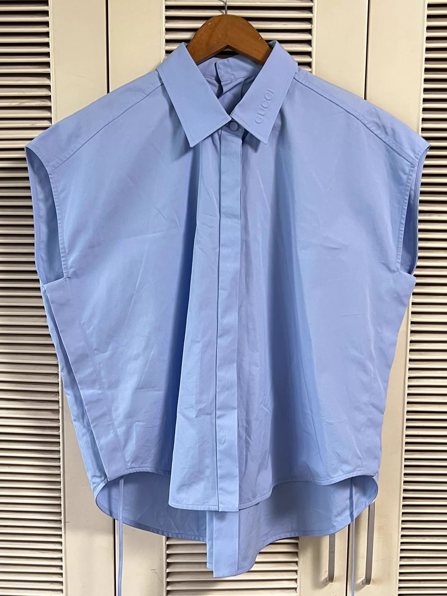 Gucci Gucci Sleeveless Shirt Blue 36 Size XS / US 0-2 / IT 36-38 - 1 Thumbnail