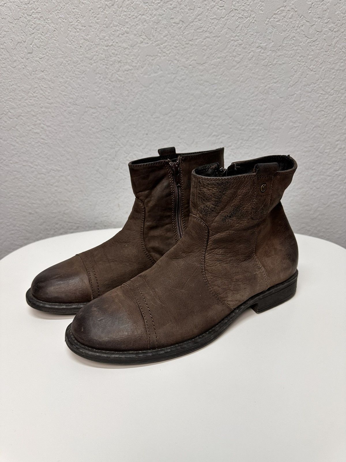 Dirk Bikkembergs RARE LEATHER BOOTS RICK OWENS STYLE AVANT-GARDE SUIDE Guidi Size US 8 / EU 41 - 5 Thumbnail