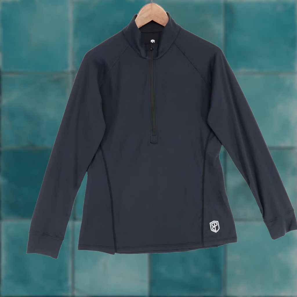 Born Born Primative Half Zip Pullover Womens Medium Dark Gray Functional Fitness Size M / US 6-8 / IT 42-44 - 1 Thumbnail