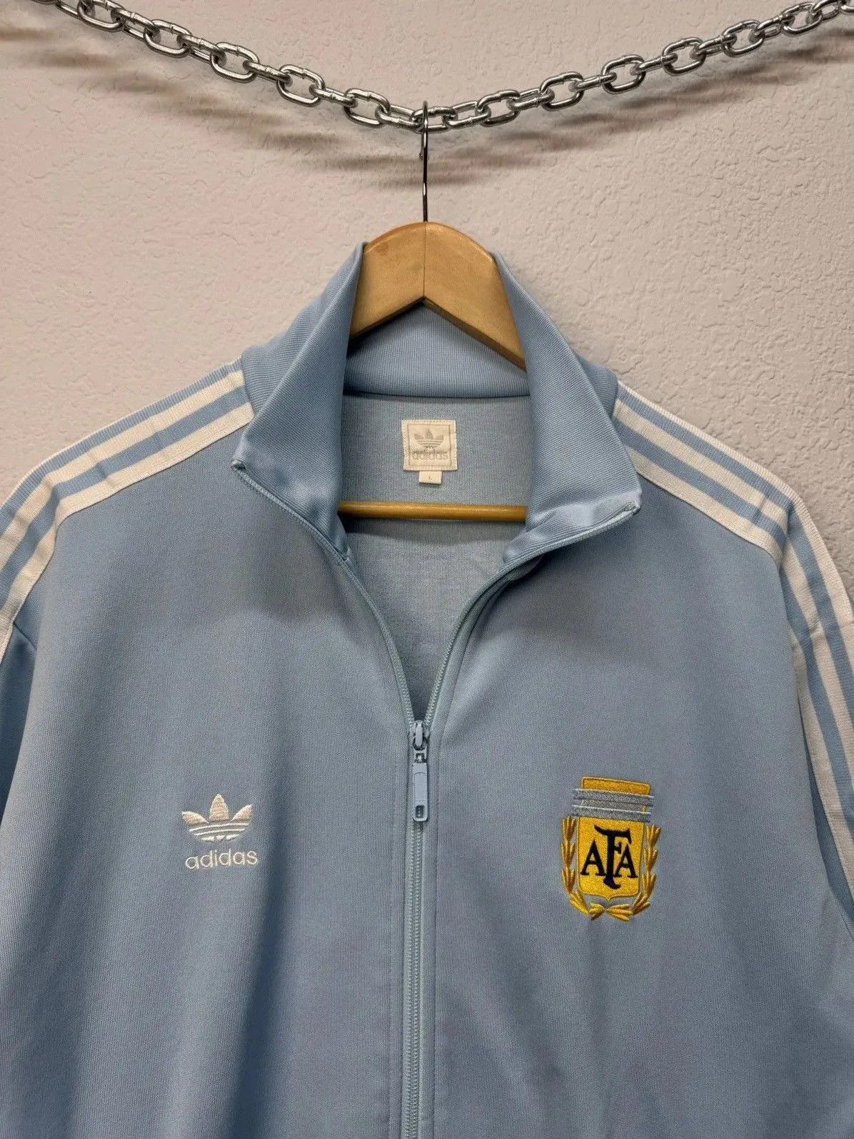 Adidas Vintage Argentina World Cup Football Jacket Soccer 2006 Size US L / EU 52-54 / 3 - 10 Thumbnail