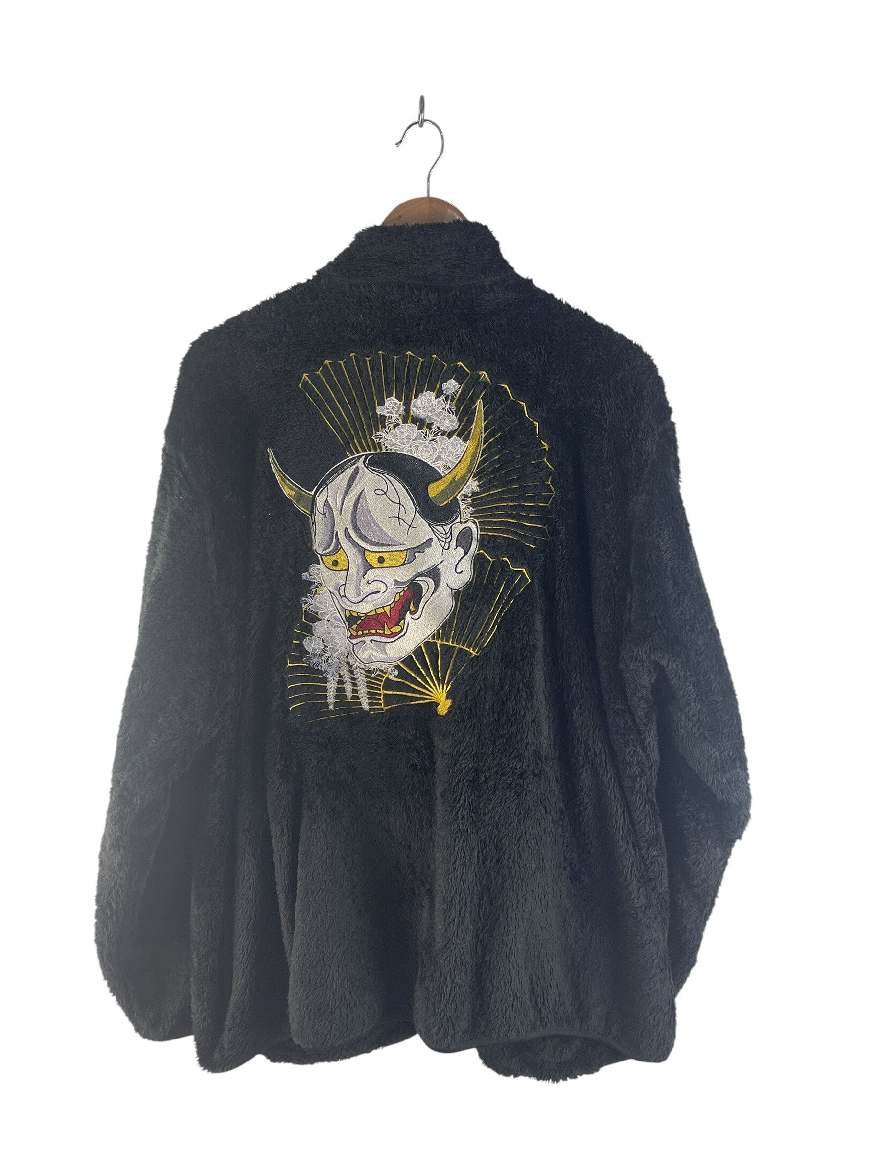 Japanese Brand FUGUTAITEN Hannya Oni Embroidery Sherpa Fleece Jacket Size US XXL / EU 58 / 5 - 1 Thumbnail
