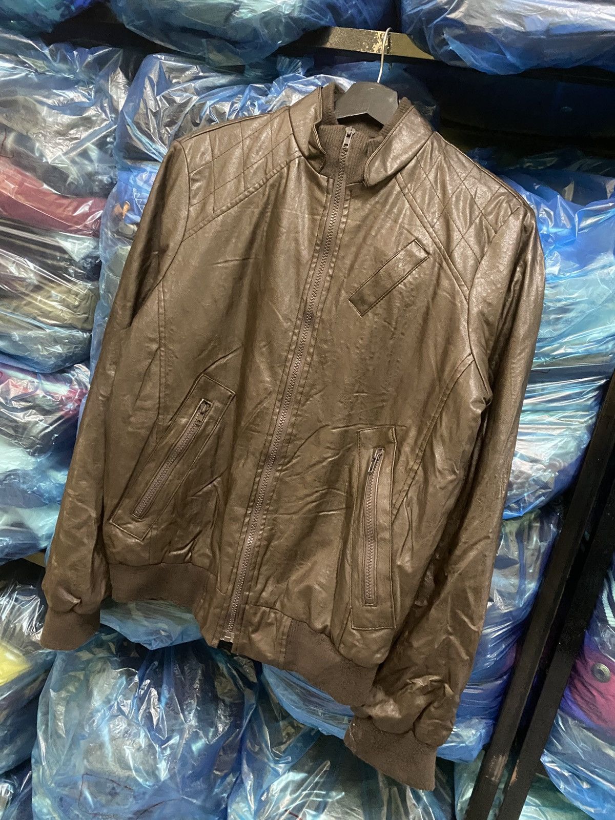 April 77 Vintage April 77 Quilted Brown Leather Biker Jacket Ribben Size US S / EU 44-46 / 1 - 2 Thumbnail