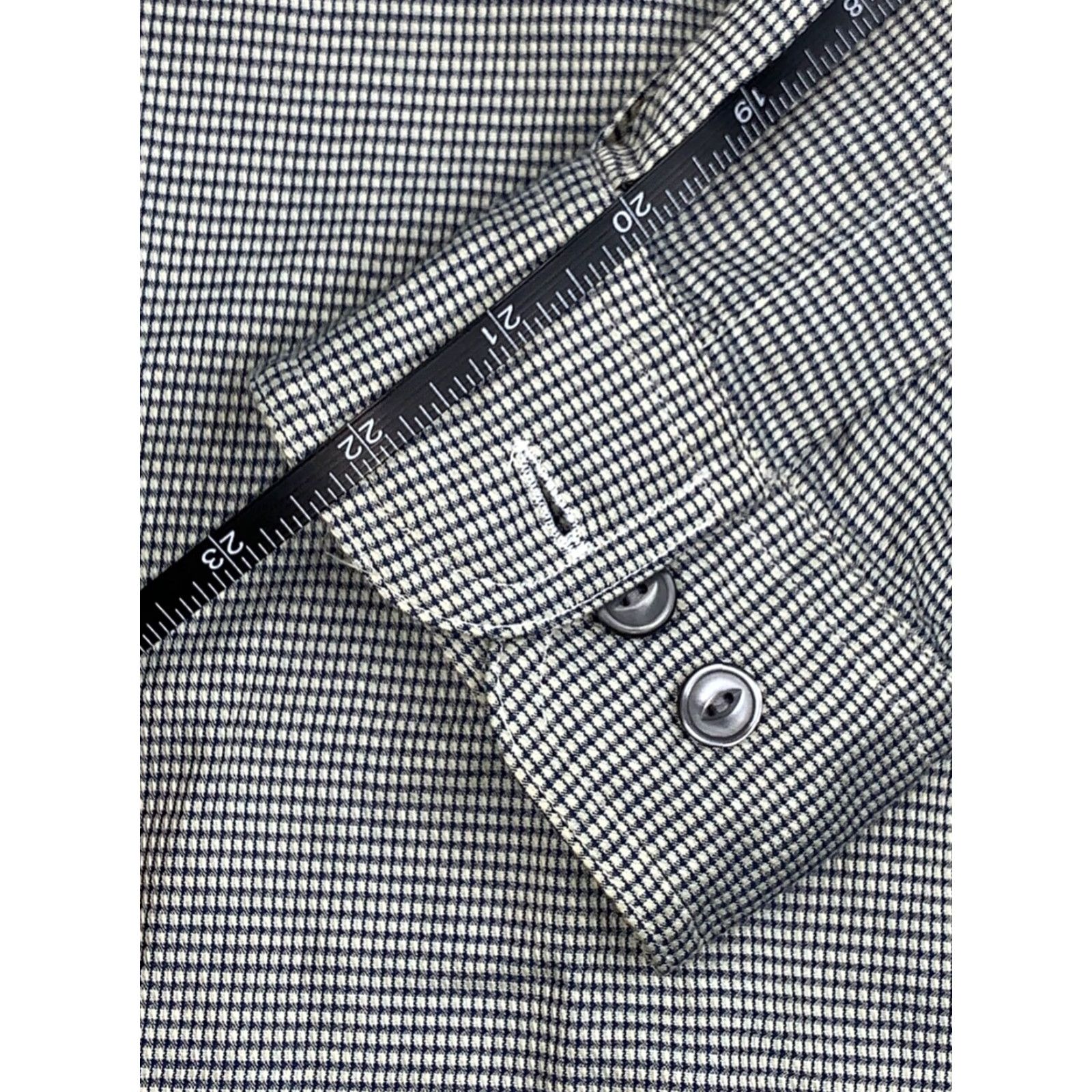 Evergreen Evergreen Button-Down Long Sleeve Shirt Check M Mock Neck Casual Mens Shirt Black/White Regular Cotton Size US M / EU 48-50 / 2 - 7 Thumbnail