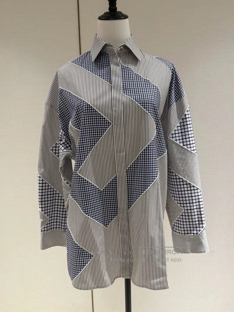 Versace Versace Women's irregular striped shirt Size XS / US 0-2 / IT 36-38 - 1 Thumbnail
