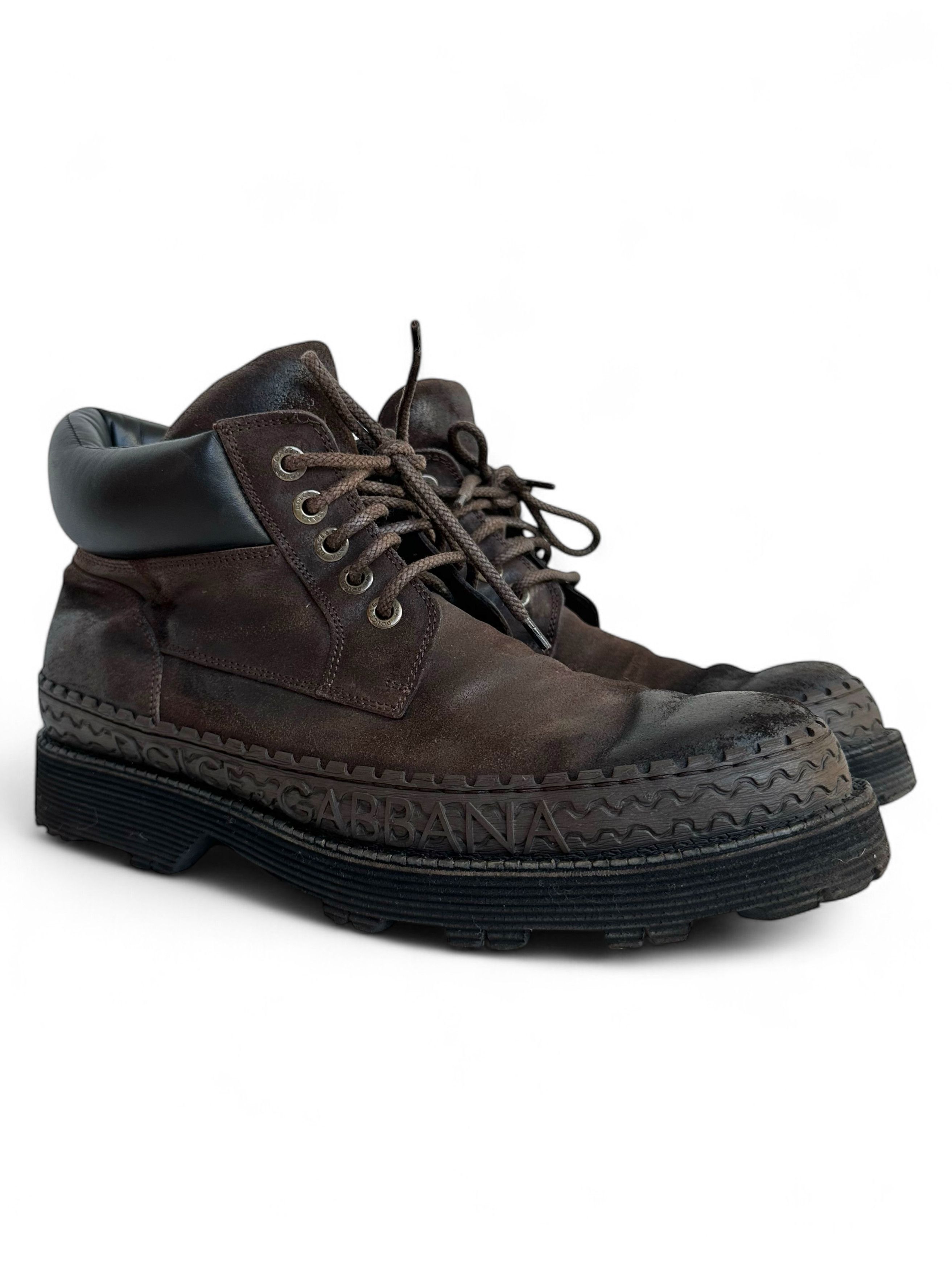 Dolce & Gabbana Main Line Dolce & Gabbana Leather Lace Up Boots Size US 10.5 / EU 43-44 - 3 Thumbnail