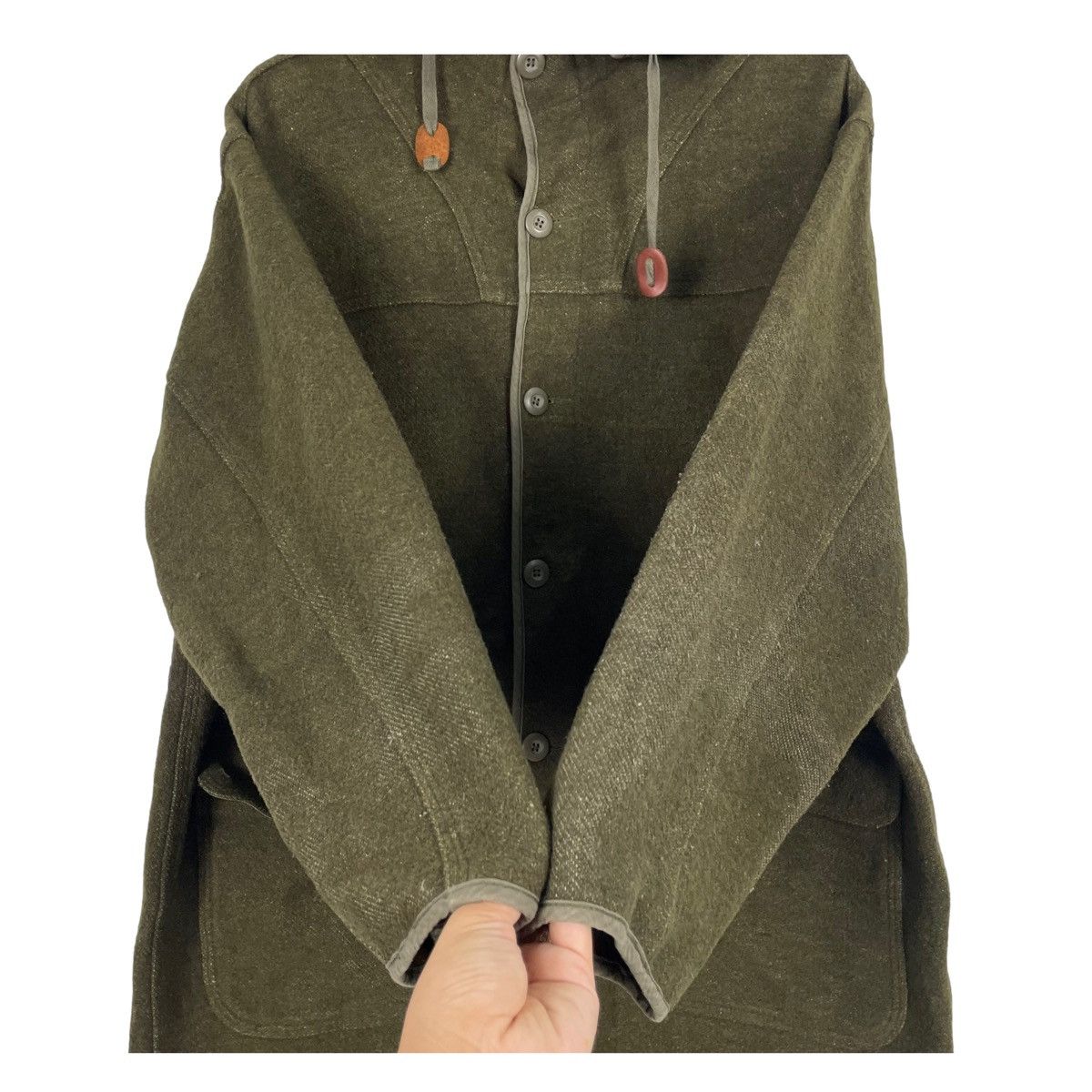 Avirex 💥AVIREX WOOL HOODIE JACKET ARMY GREEN Size US L / EU 52-54 / 3 - 7 Thumbnail