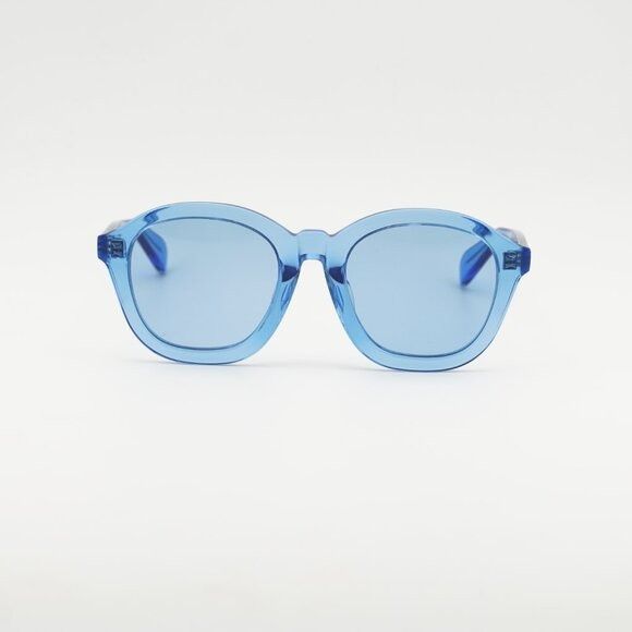 Celine Celine CL40017F 84V Sunglasses Transparent Blue Round Frame Size ONE SIZE - 3 Thumbnail