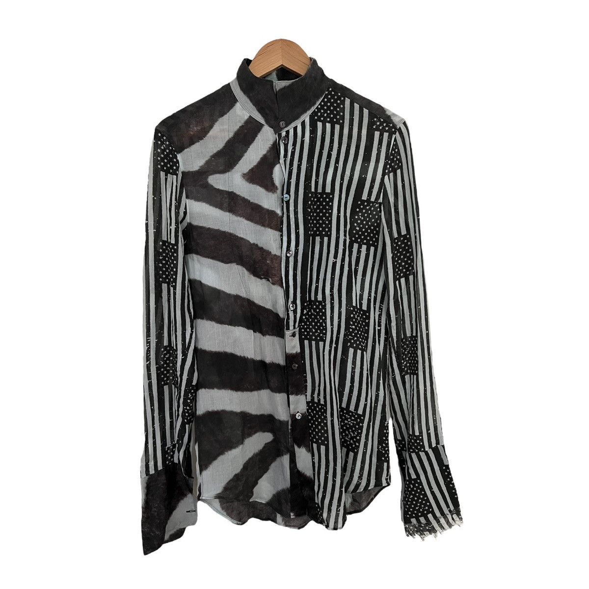 【ギフト】 txs Ifsixwasnine Nine Was Six If zebra shirt sheer star トップス
