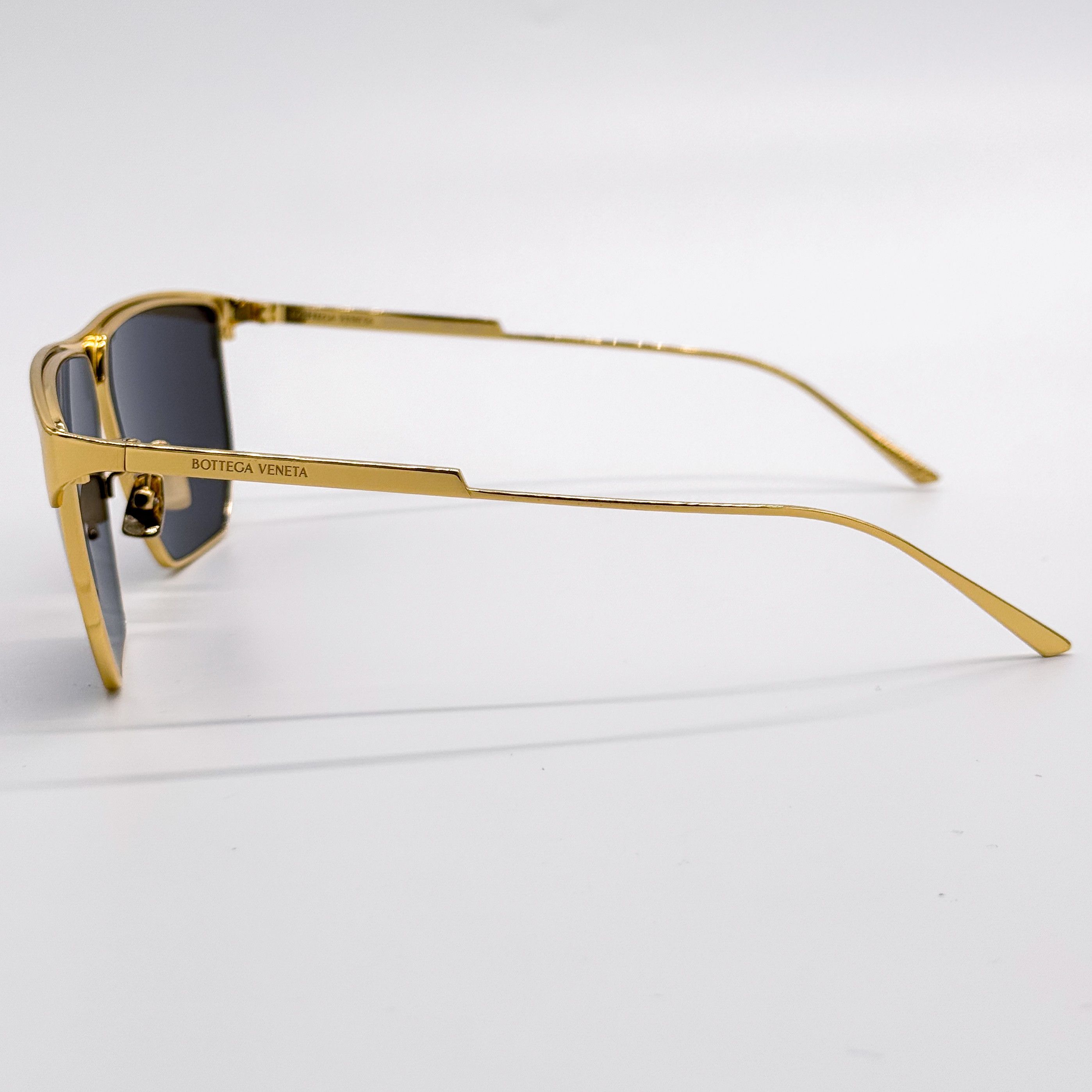 Bottega Veneta NEW BOTTEGA VENETA BV1069S 001 GOLD GREY UNISEX SUNGLASSES Size ONE SIZE - 8 Thumbnail