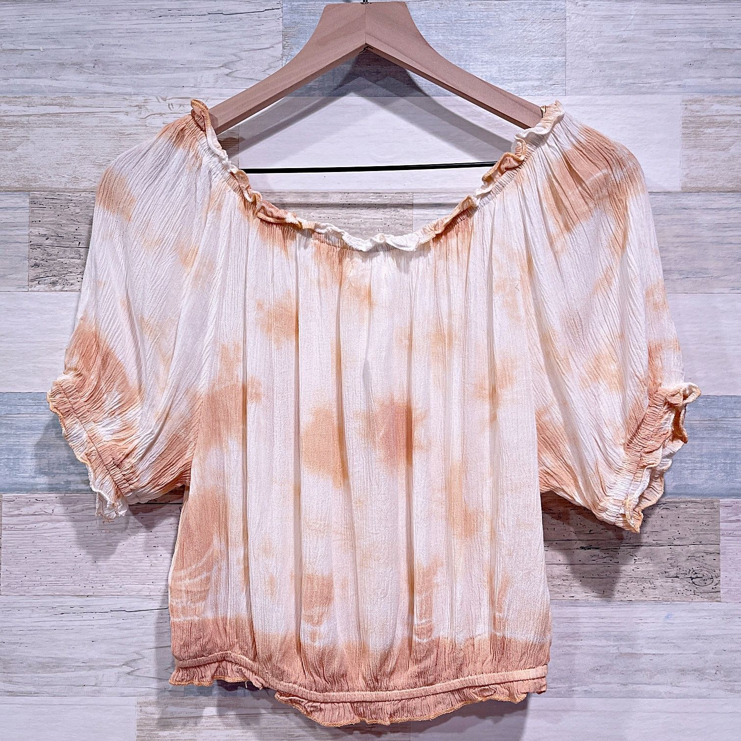 Other KIWI & PUNCH Tie Dye Ruffle Smocked Crop Top Womens Medium Size M / US 6-8 / IT 42-44 - 4 Thumbnail
