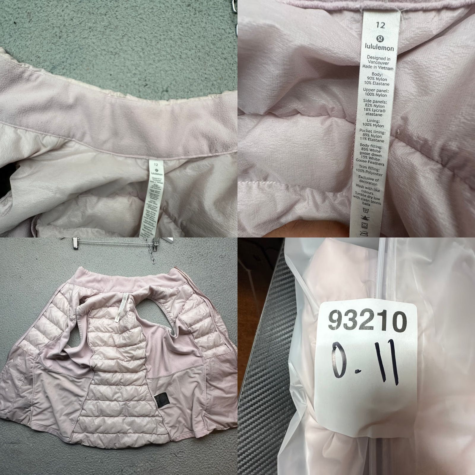 Lululemon Lululemon Down For It All Vest Womens 12 Pink 700 Fill Goose Down Vest Sleeveless Zip Crowned with Zipper Countdown - Note: This is not compliant. Size XL / US 12-14 / IT 48-50 - 9 Thumbnail