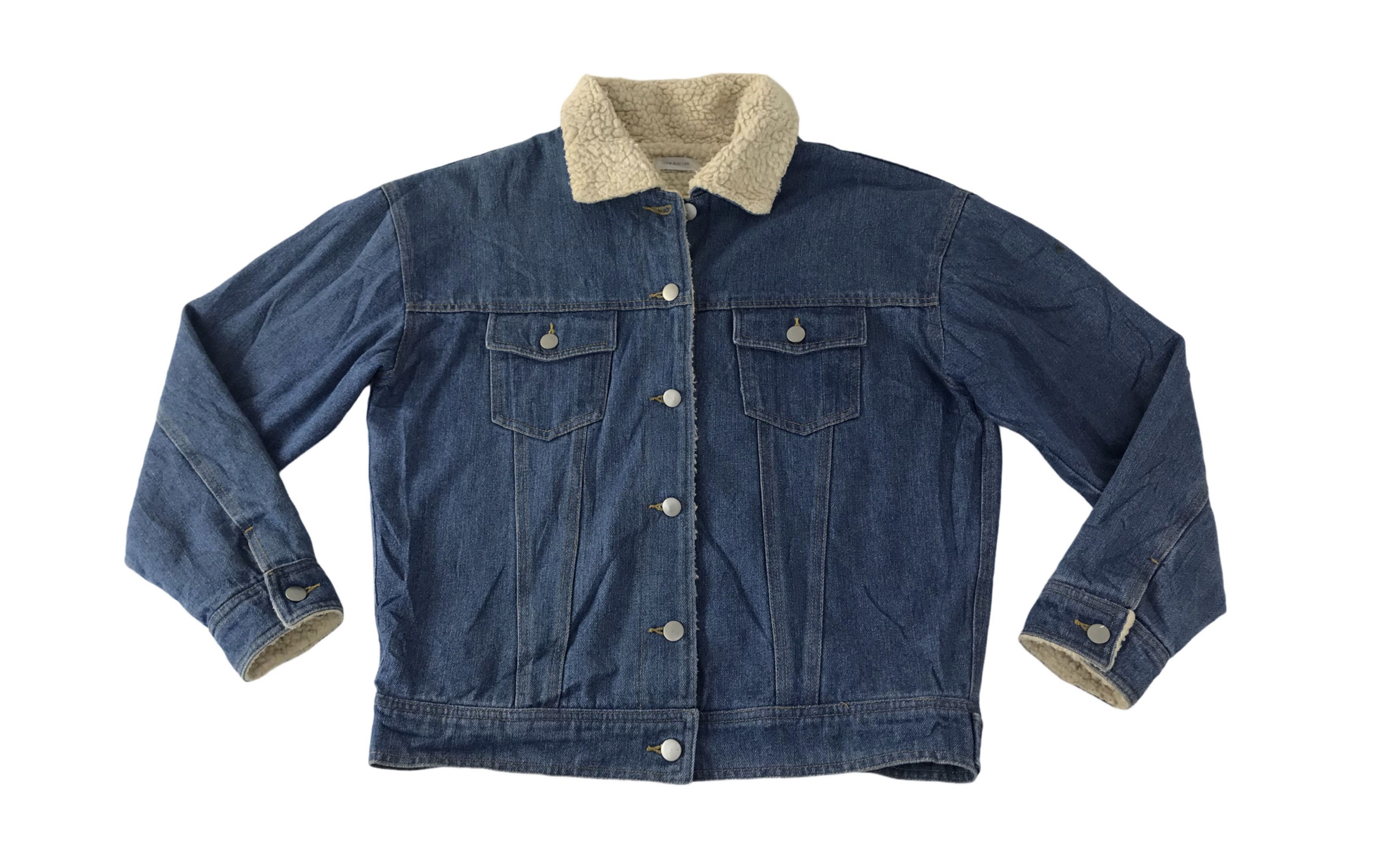 Japanese Brand Chain Reaction Sherpa Shearling Denim Padded Full Button Size US M / EU 48-50 / 2 - 1 Thumbnail