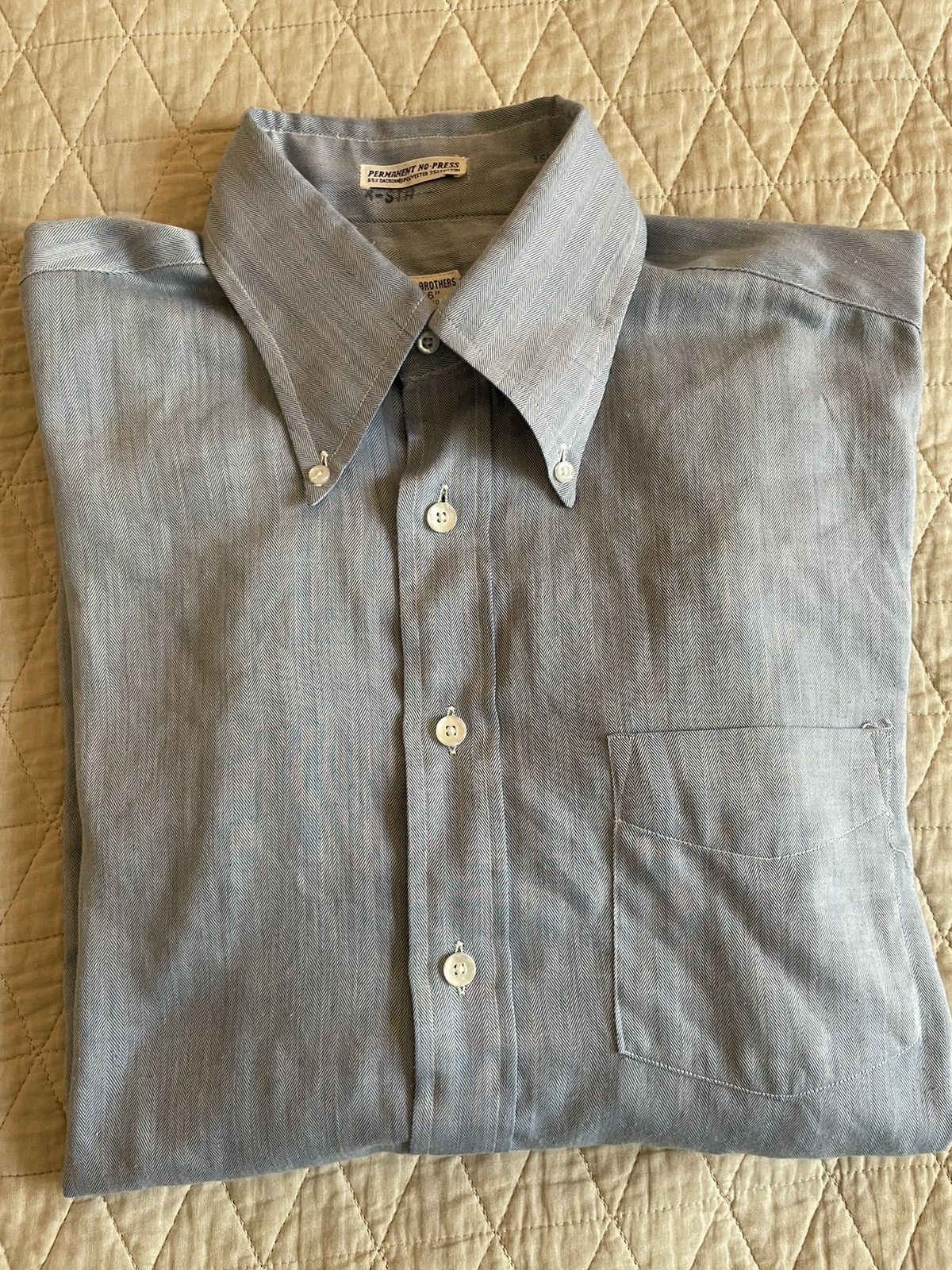 Brooks Brothers × Vintage Vintage Button Down Shirt Size US M / EU 48-50 / 2 - 1 Thumbnail