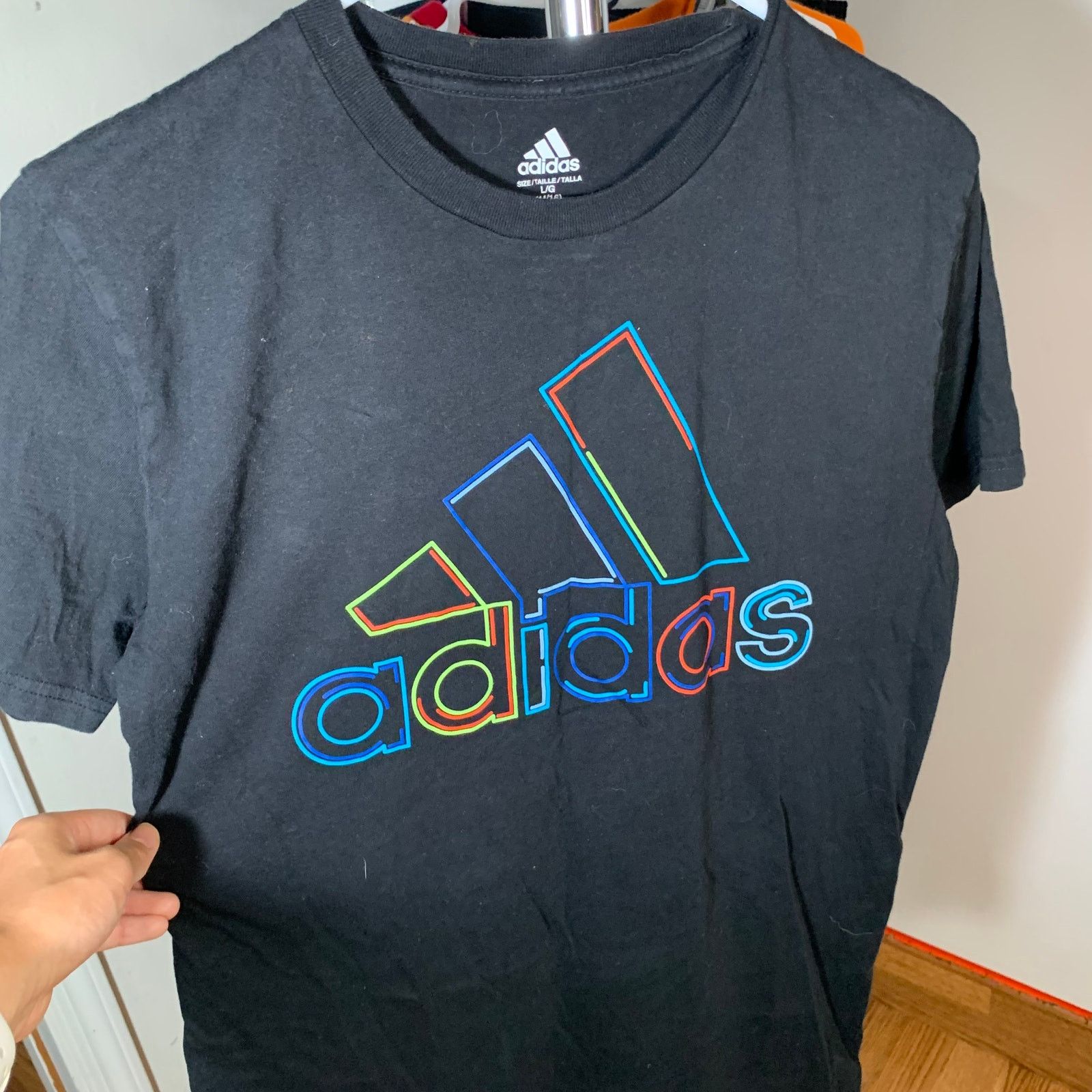 Adidas Adidas Black Tee for Boy Size L (14/16) Size US L / EU 52-54 / 3 - 6 Thumbnail