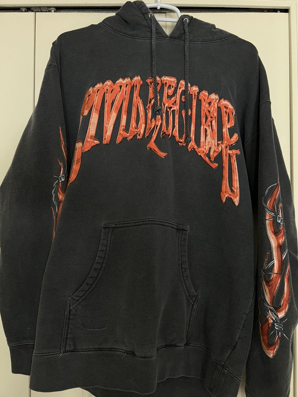 Civil Regime Civil Regime Chrome Wire Cozy Hoodie in Vintage Black Size US M / EU 48-50 / 2 - 1 Thumbnail