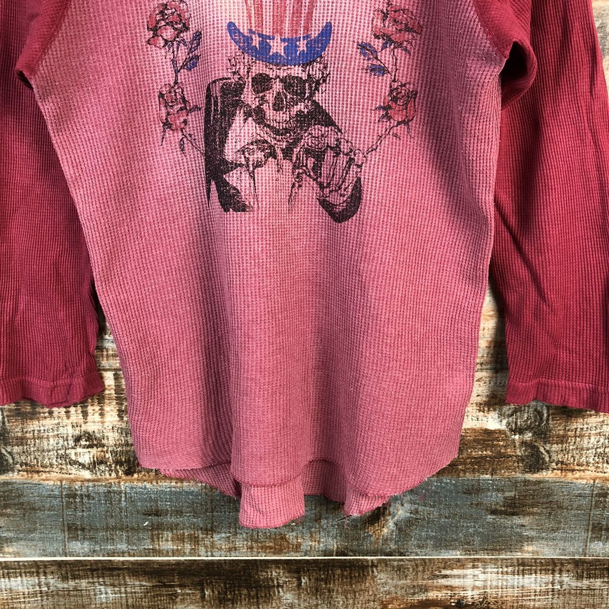 Vintage Cheswick skull vintage Red Long Sleeve T-Shirt #A2462 Size US S / EU 44-46 / 1 - 6 Thumbnail