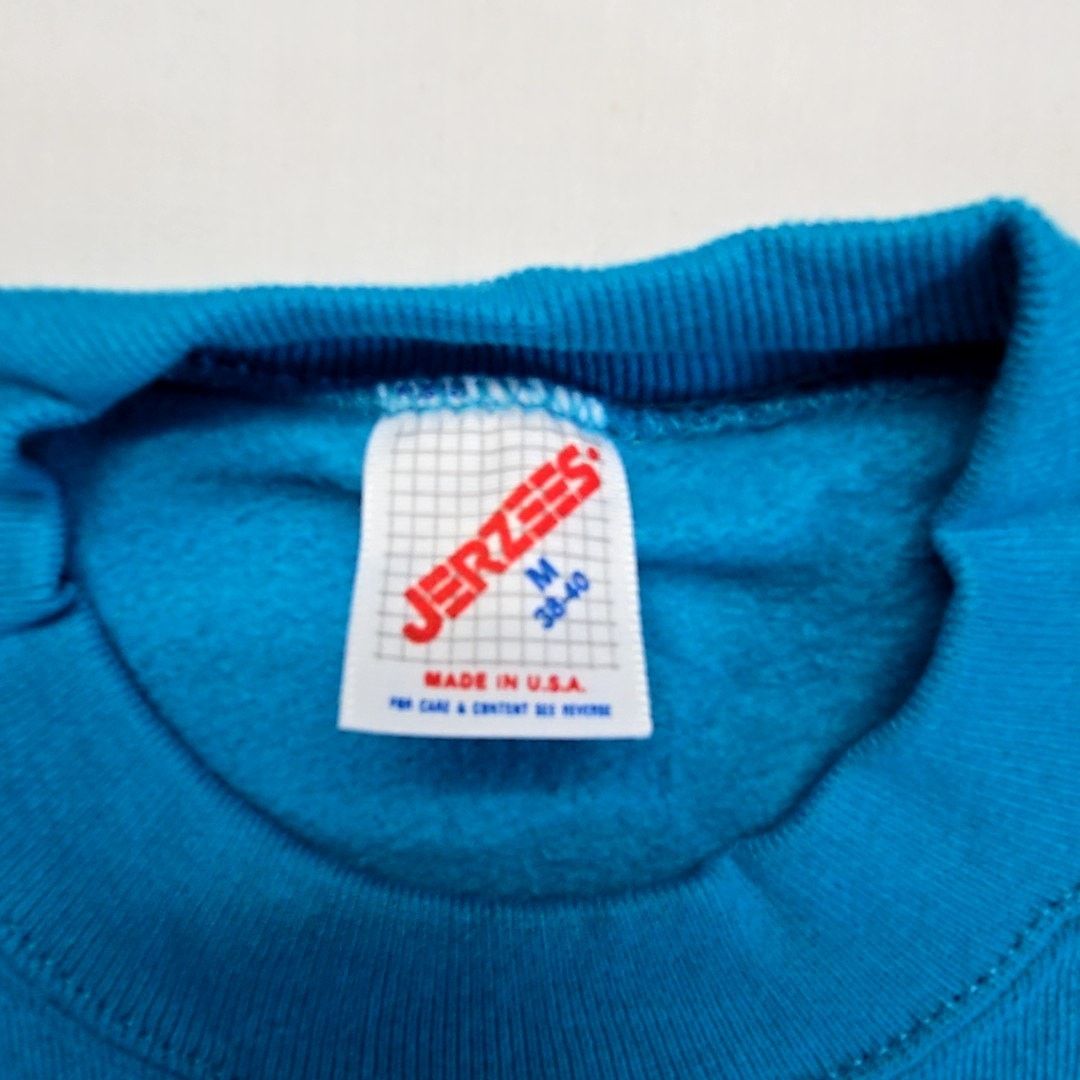 Jerzees Vintage Blank Sweatshirt Blue Plain Crewneck M Sweater 90s Size US M / EU 48-50 / 2 - 6 Thumbnail