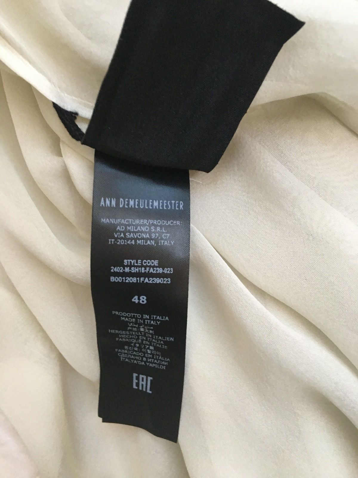 Ann Demeulemeester Ann Demeulemeester Bjarn Silk Ruffled Shirt Size US M / EU 48-50 / 2 - 7 Thumbnail