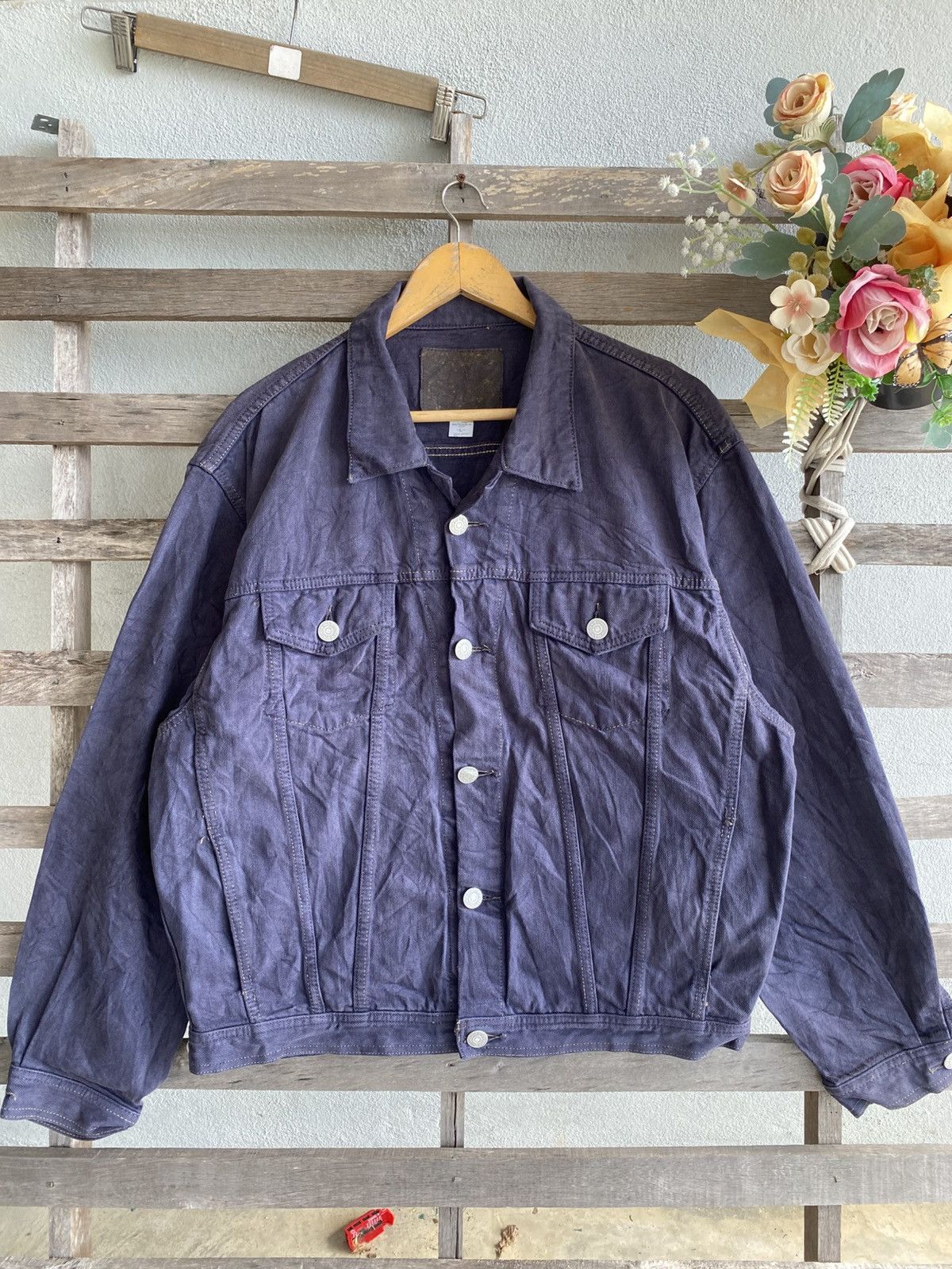 Edwin Vintage 90s Edwin Indigo Jacket Size US XL / EU 56 / 4 - 1 Thumbnail