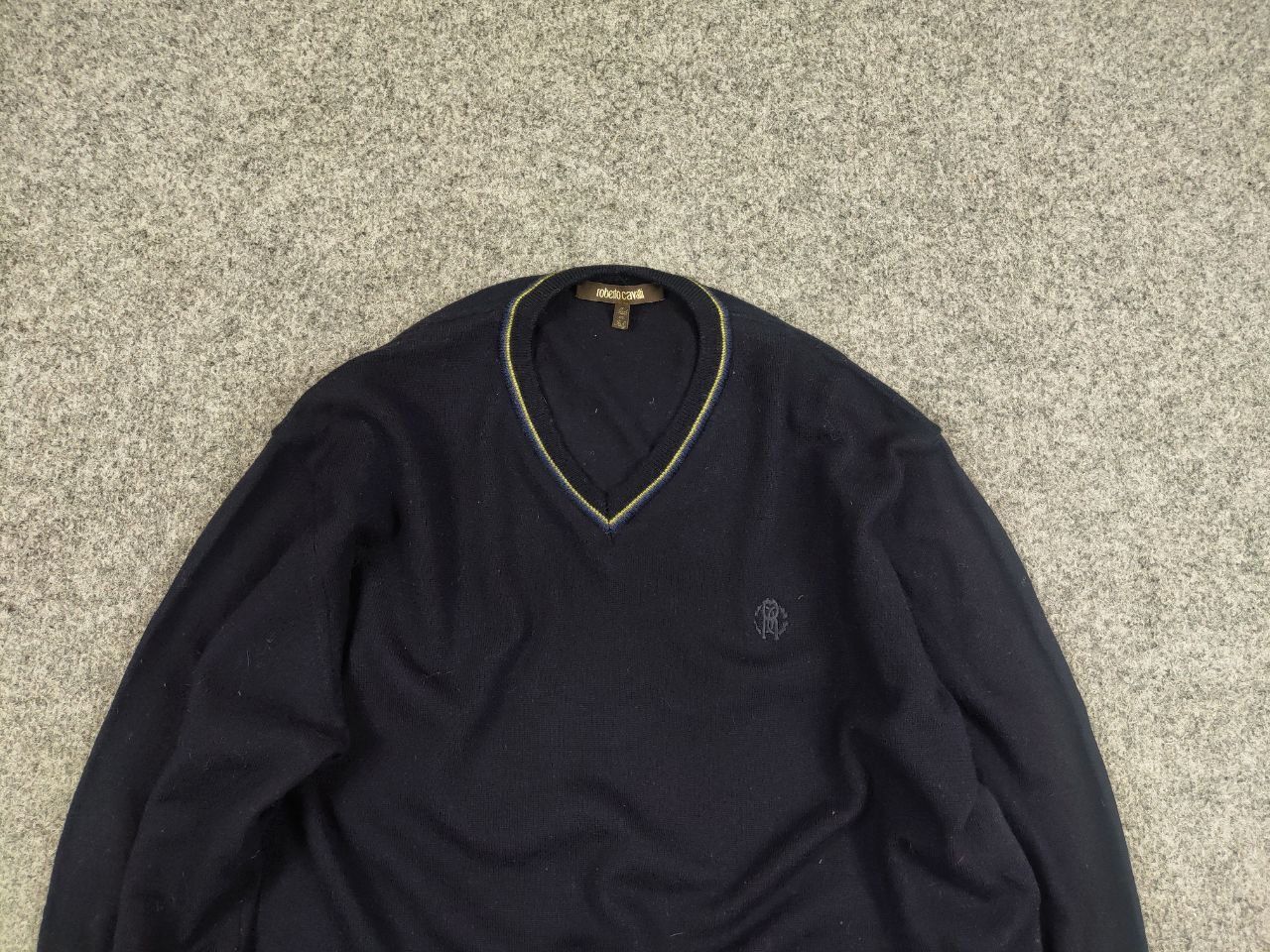 Roberto Cavalli Roberto Cavalli Lana Wool Classic Logo V Nech Light Sweater Size US M / EU 48-50 / 2 - 8 Thumbnail