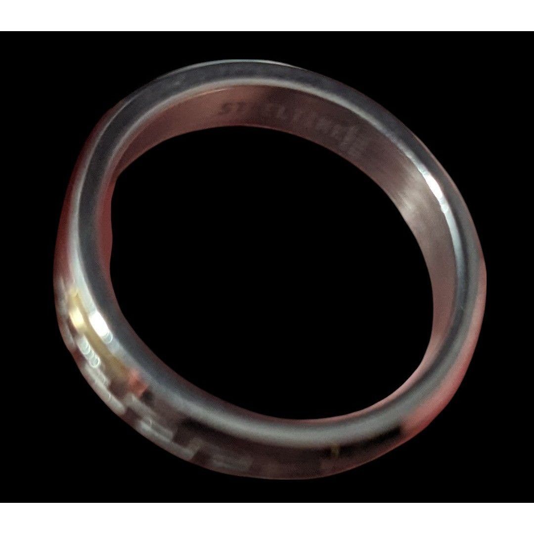 Other Steeltime Stainless Steel Silver Tone Greek Key Engraved Rin Size ONE SIZE - 5 Thumbnail