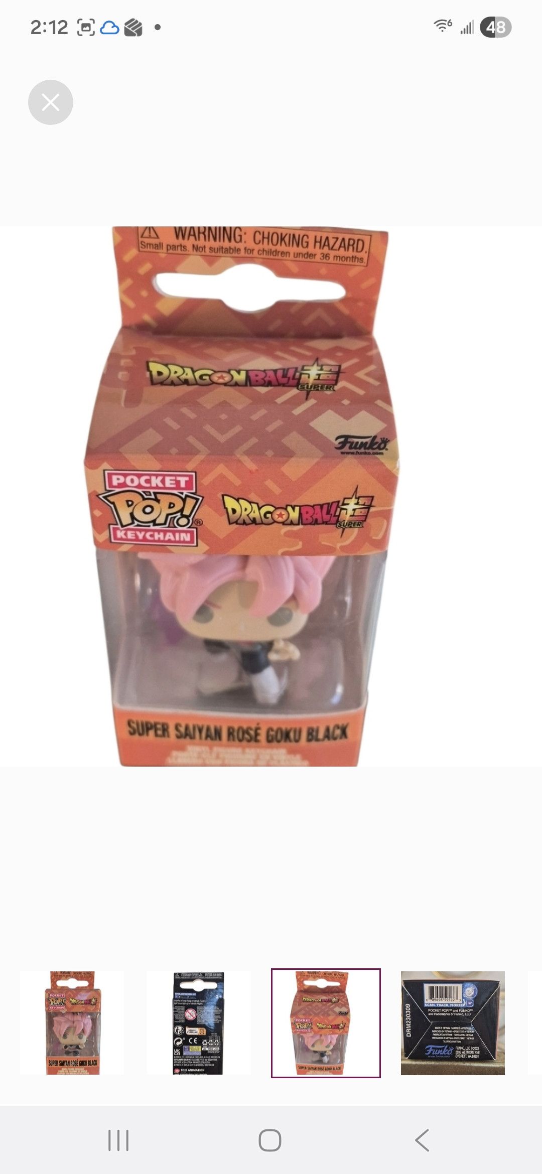 Other Funko × Dragon Ball Z Rose Goku Black Pocket POP Keychain Size ONE SIZE - 3 Thumbnail
