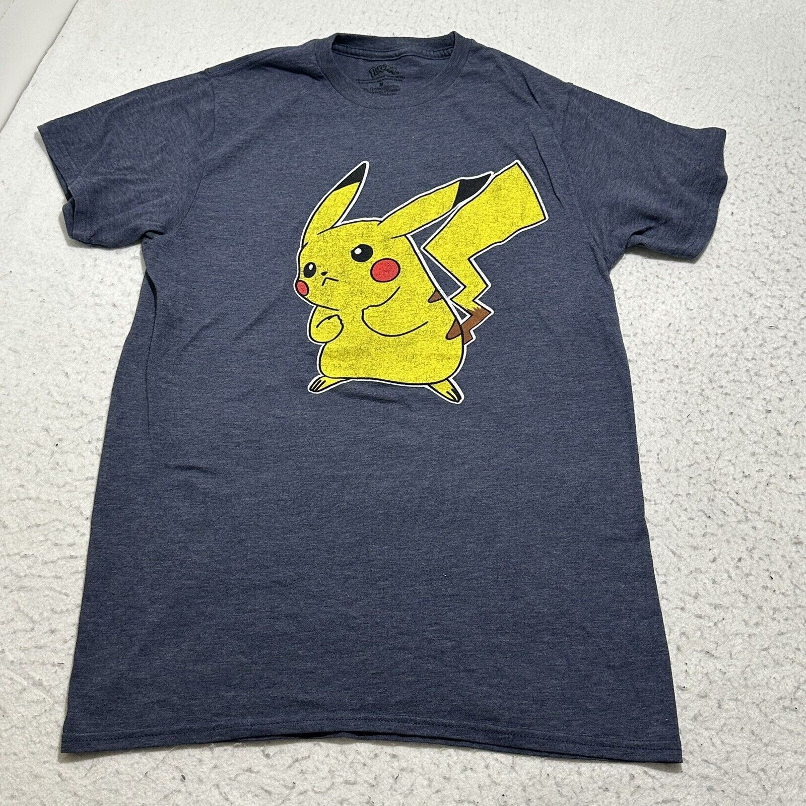 Nintendo Pokemon Medium Pikachu Blue Crewneck Graphic T Shirt Size US M / EU 48-50 / 2 - 1 Thumbnail