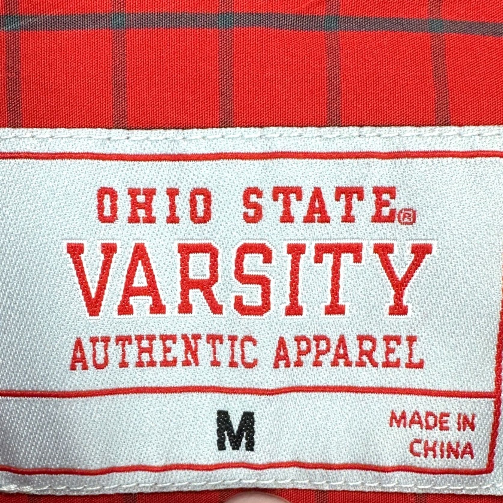 Vintage VINTAGE Ohio State Buckeyes Varsity Mens Button Down Shirt Medium Red Grid Check Casual Size US M / EU 48-50 / 2 - 4 Thumbnail