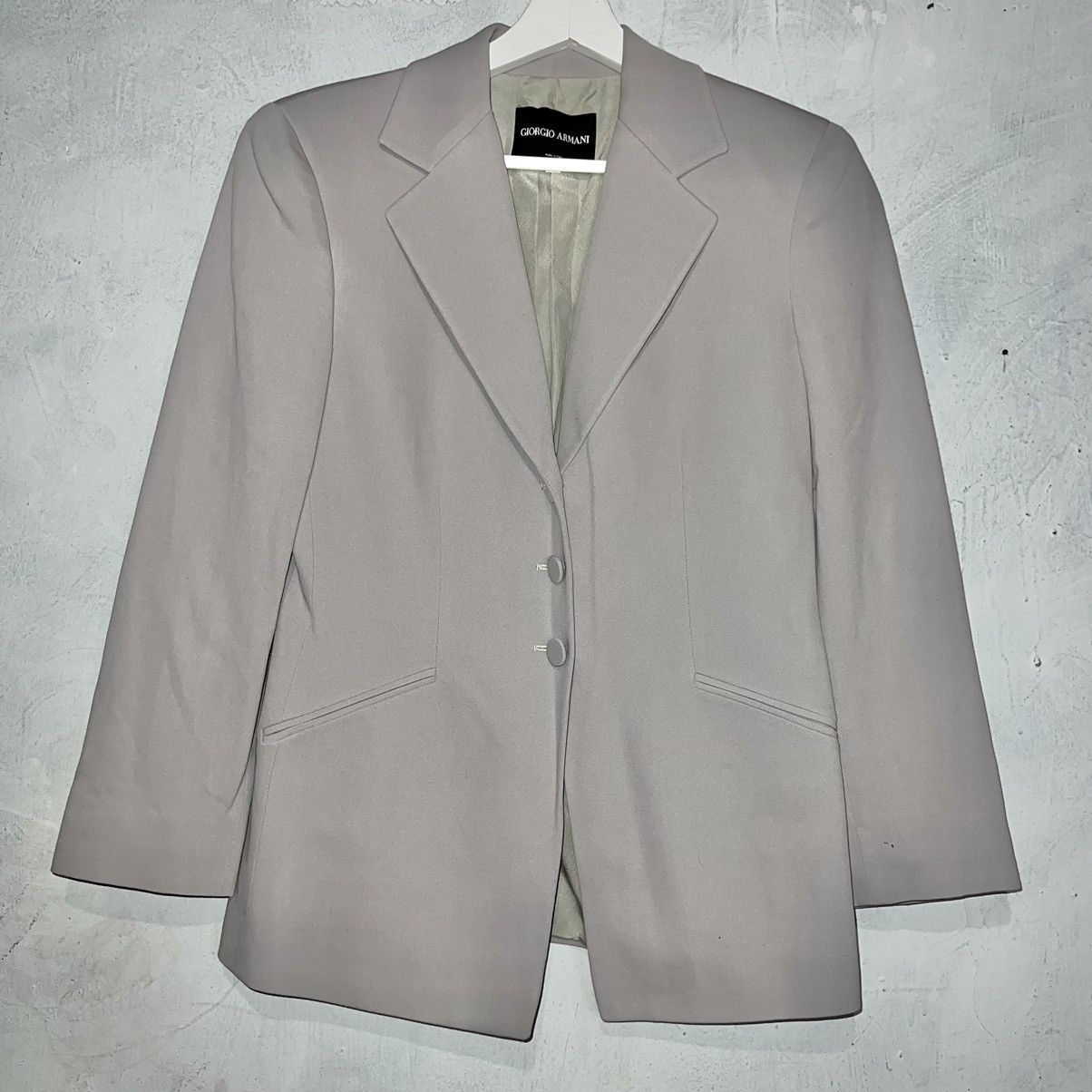 image of Wool Womens Giorgio Armani Size 40 Blazer Coat in Grey