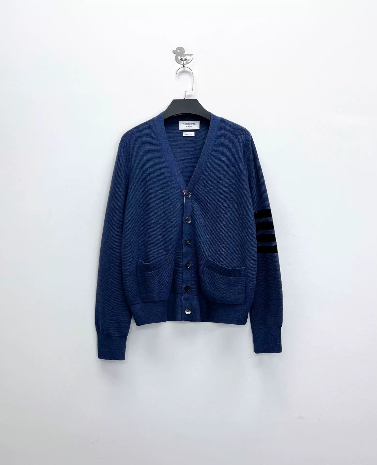 Thom Browne thom browne blue black striped cardigan Size US S / EU 44-46 / 1 - 1 Thumbnail