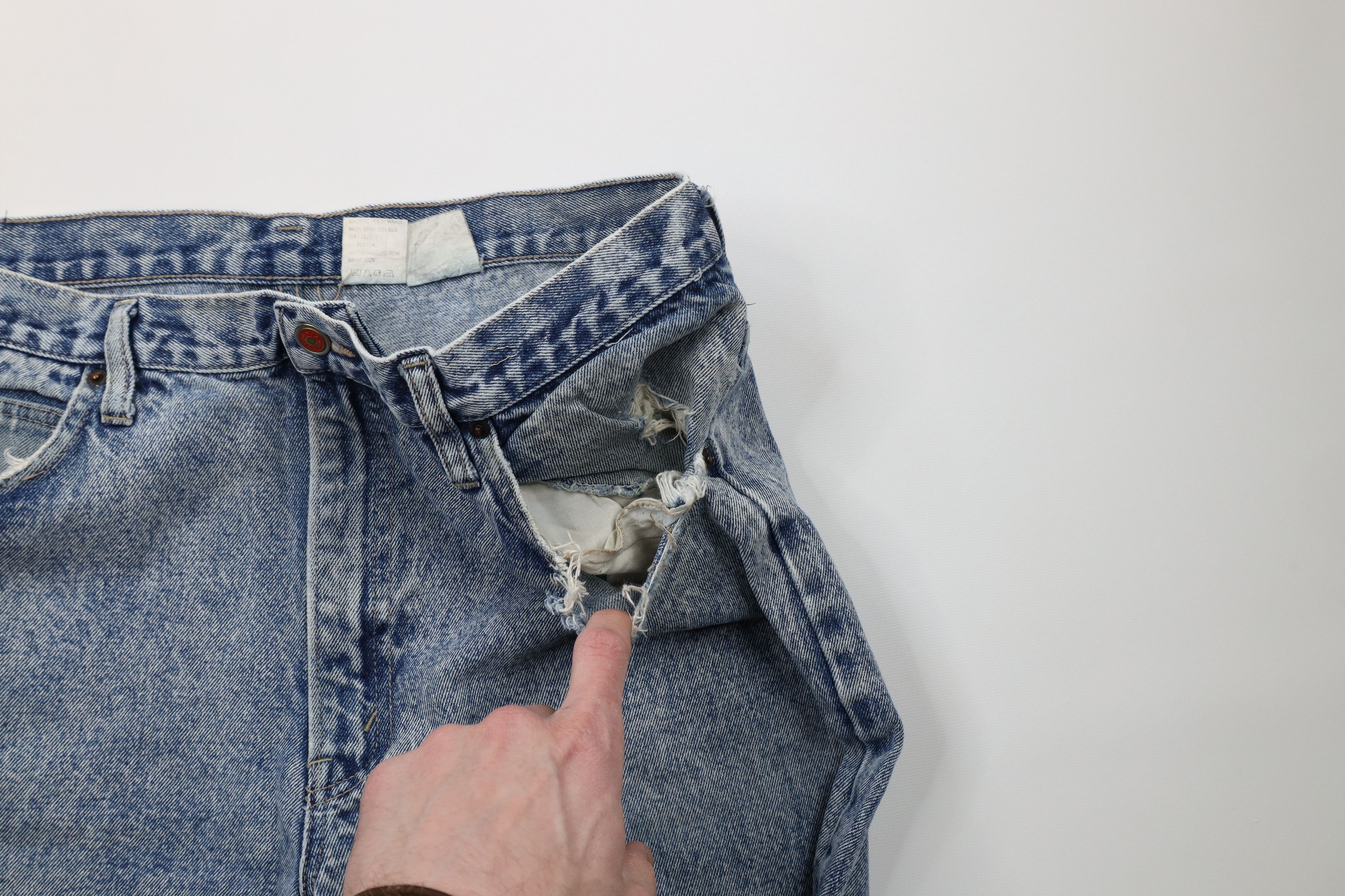 Vintage Vintage 90s Streetwear Acid Wash Straight Leg Denim Jeans Size US 38 / EU 54 - 7 Thumbnail