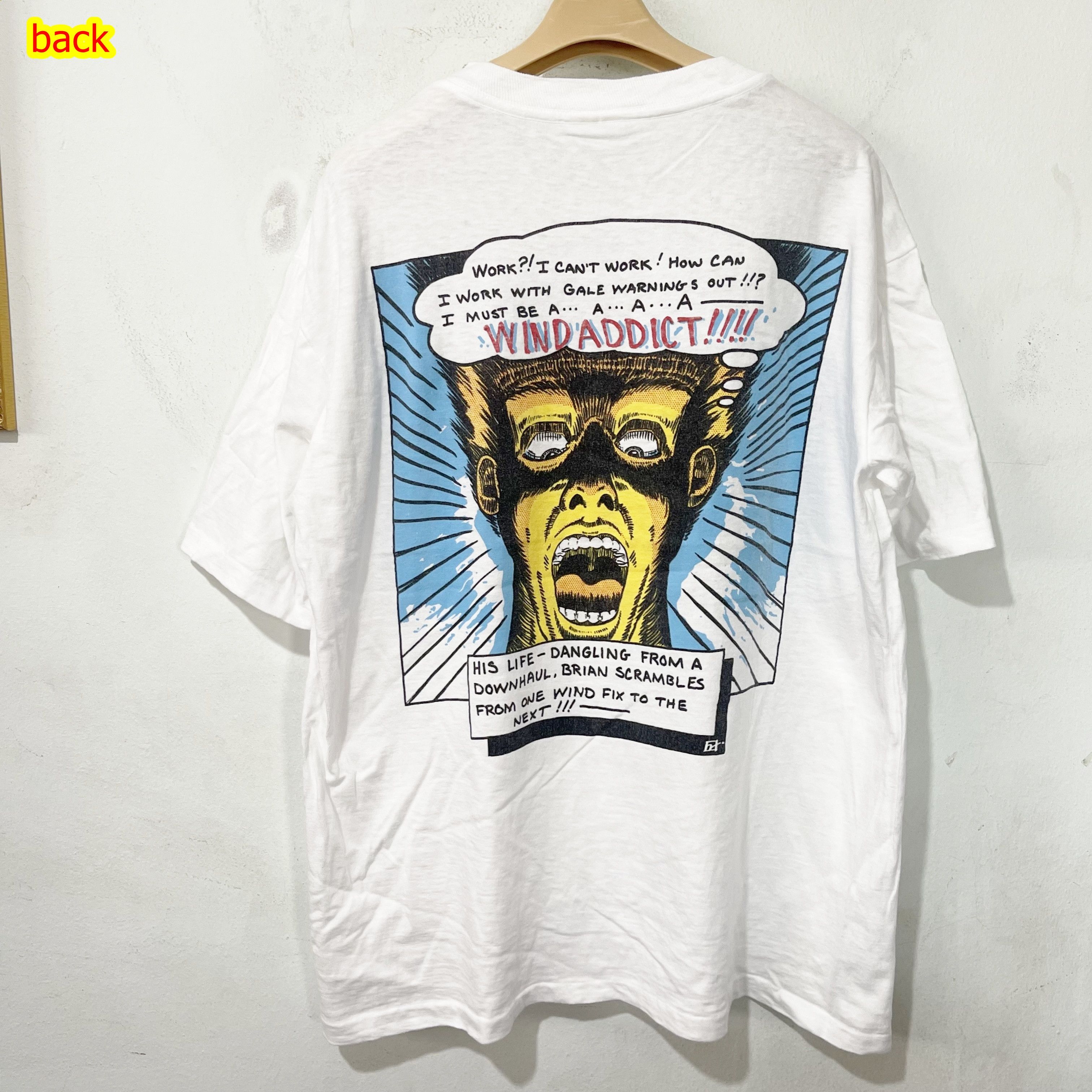 Vintage Vintage 90s Windsurfing Comics Shirt Size US L / EU 52-54 / 3 - 1 Thumbnail