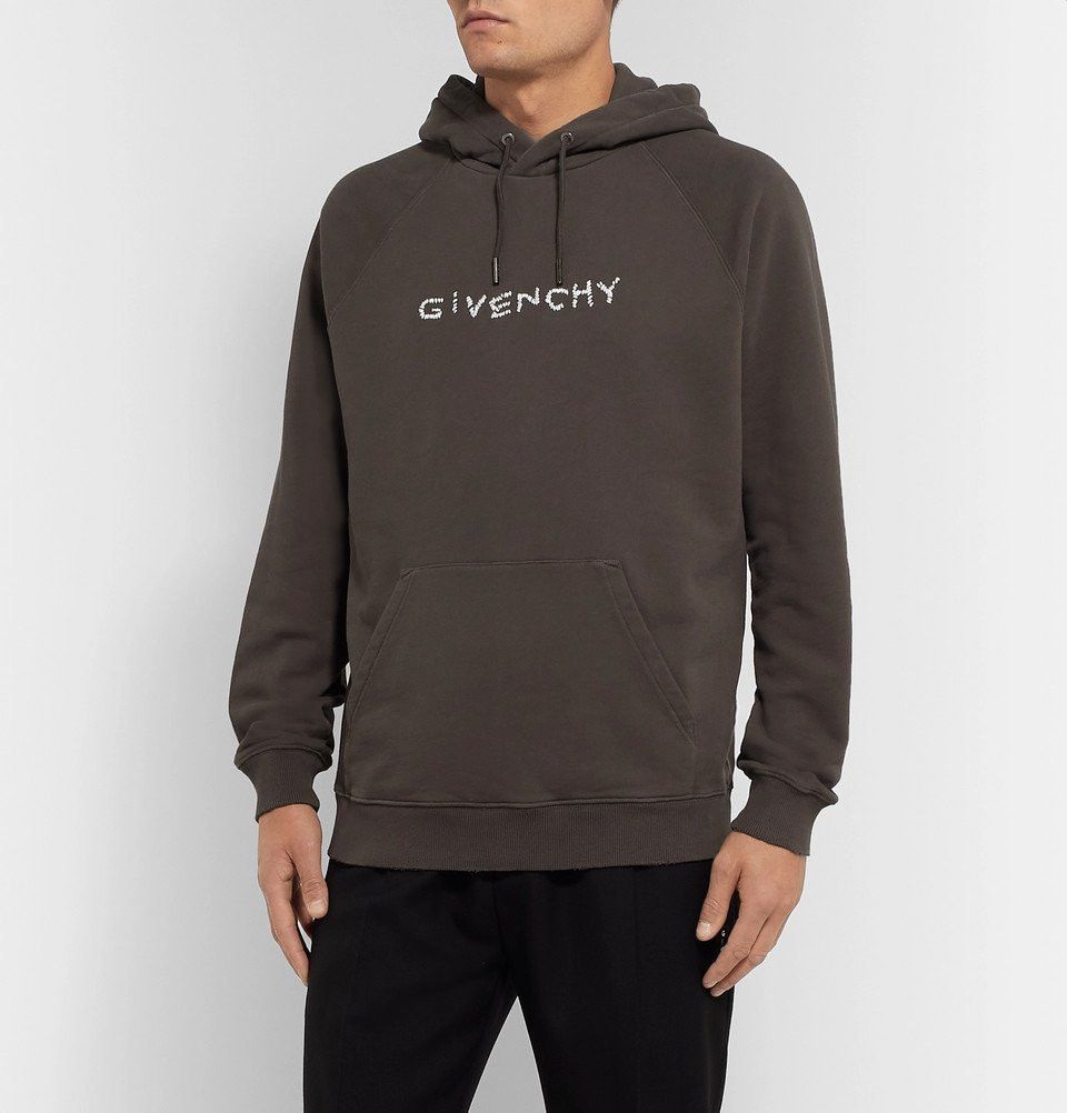 Givenchy Brown Stitch Logo Raglan Hoodie Size US S / EU 44-46 / 1 - 2 Thumbnail