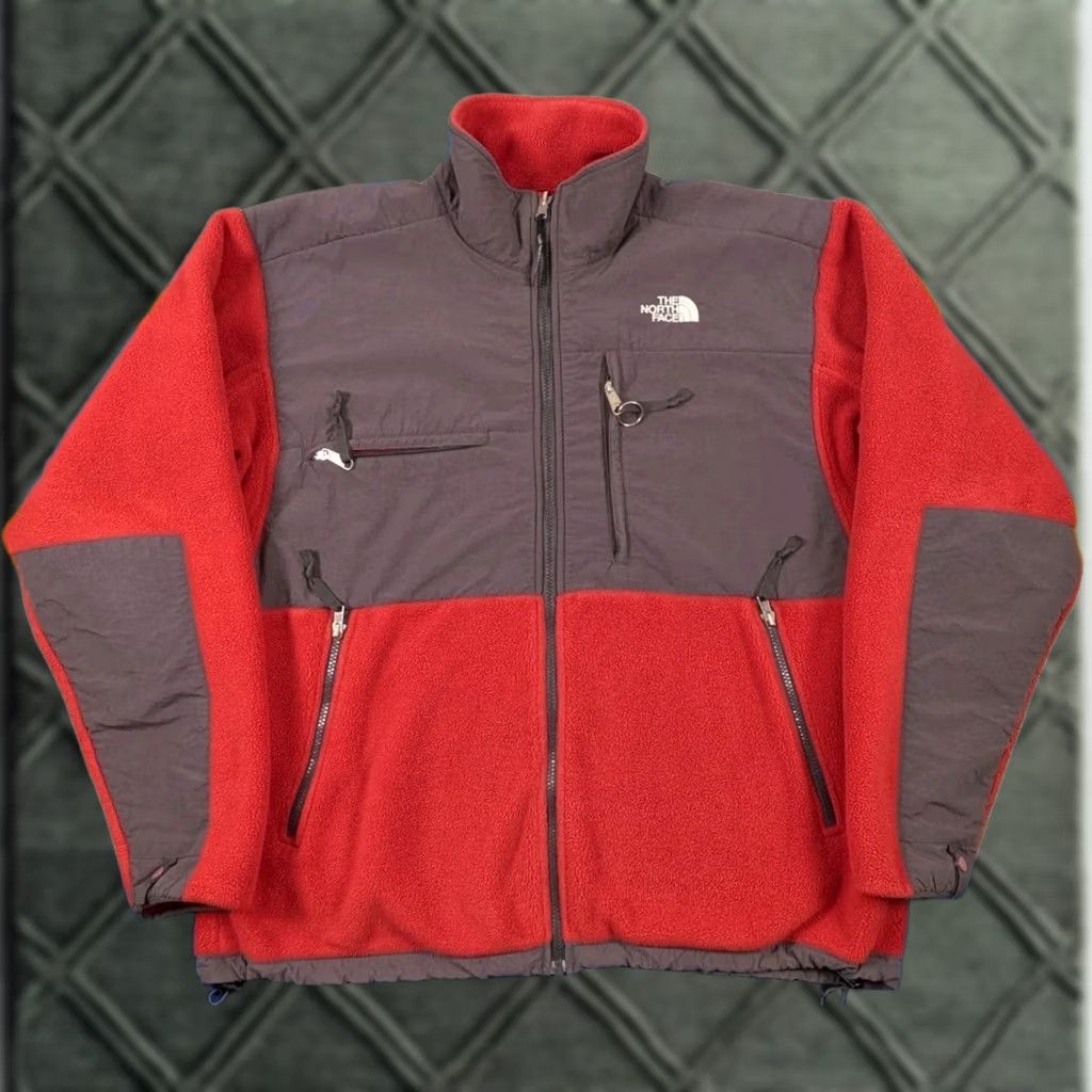 The North Face VINTAGE The North Face Denali Jacket Fleece Full Zip Red Gray L Mens 90s Outdoor Hiking Size US L / EU 52-54 / 3 - 1 Thumbnail