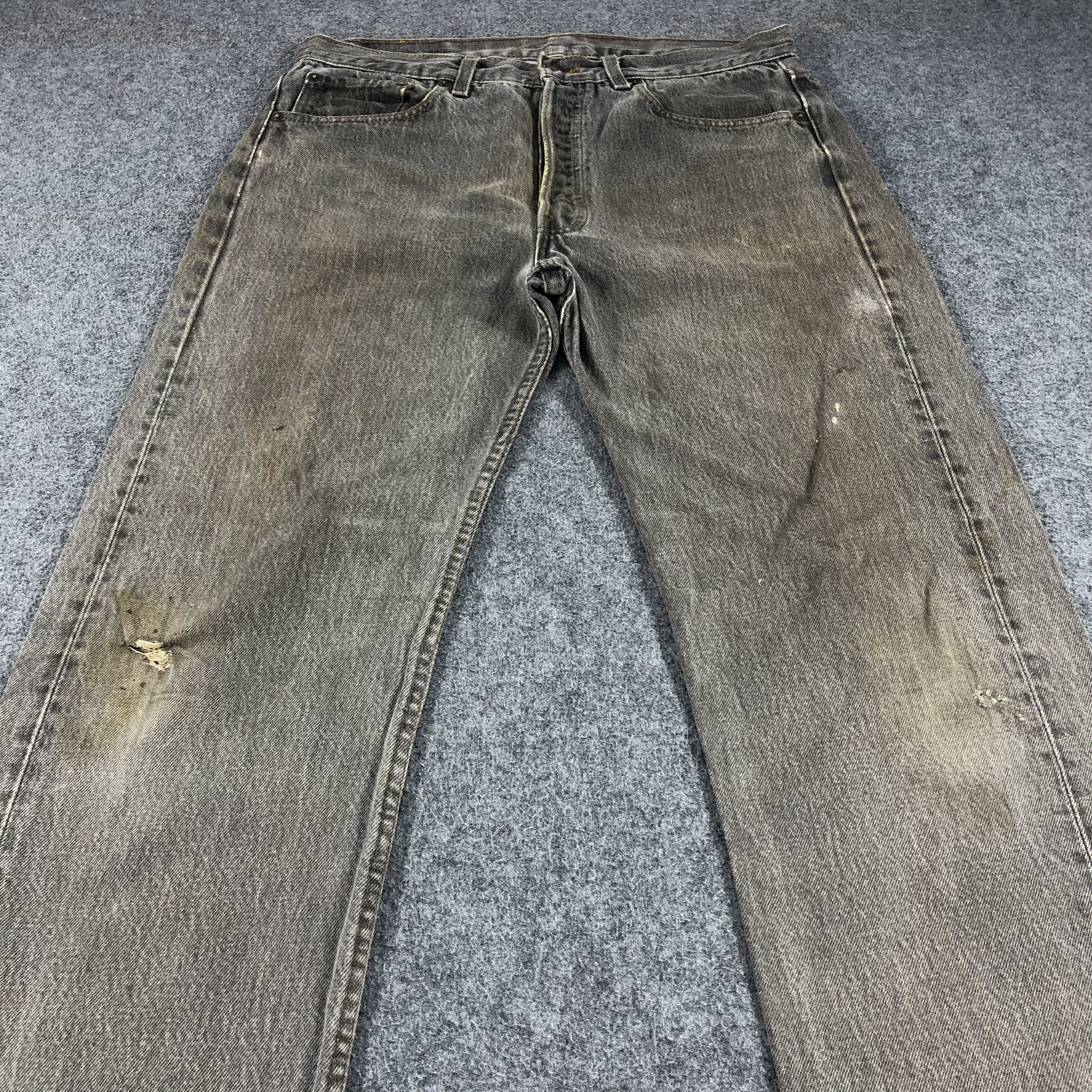 Levi's × Vintage Vintage 90s Sunfaded Levis 501 Jeans-JM903 Size US 33 - 3 Thumbnail